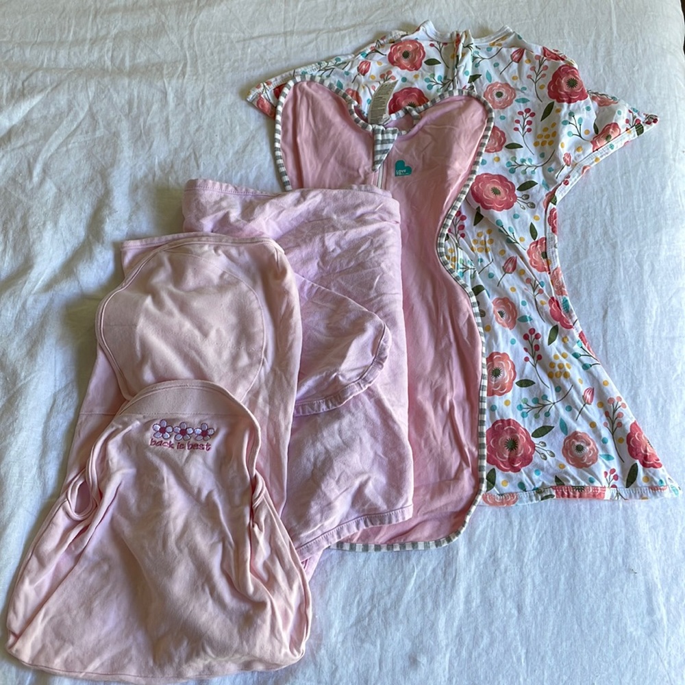 Baby Girl Swaddles - Zippadee-Zip, LoveToDream, MiracleBaby and Halo SwaddleSure
